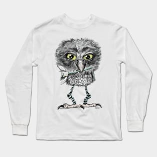 owl with snowdrop Long Sleeve T-Shirt